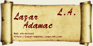 Lazar Adamac vizit kartica